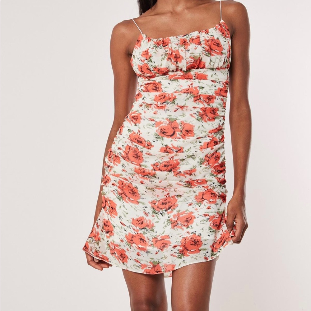 Missguided ruched mini dress